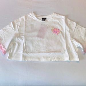Hello Kitty x SHEIN • White Crop Top